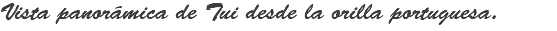Vista panorámica de Tui desde la orilla portuguesa.